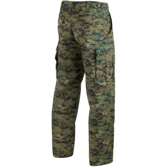 Pantalones de combate Mil-Tec BDU en Digital Woodland