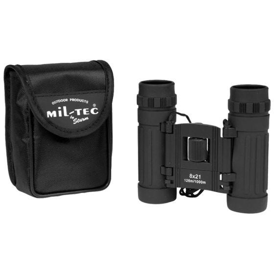 Prismáticos ajustables Mil-Tec 8x21 en negro