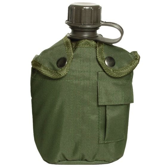 Cantimplora de 1 litro con funda Mil-Tec en verde oliva