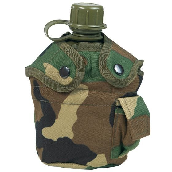 Cantimplora y vaso de estilo EE.UU. Mil-Tec en Woodland