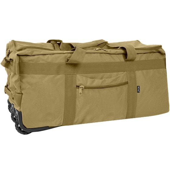 Bolsa de viaje Mil-Tec Combat con ruedas en Coyote