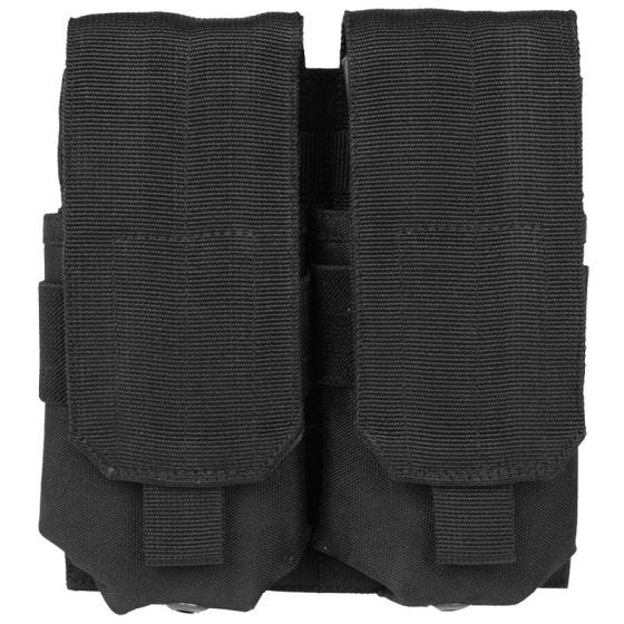 Portacargador doble Mil-Tec M4/M16 con sistema MOLLE en negro