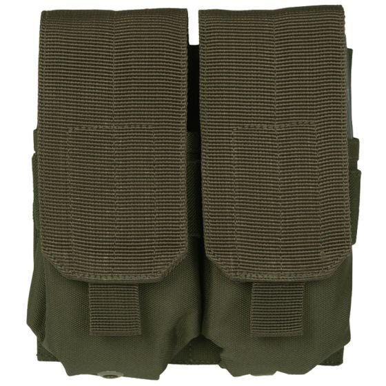 Portacargador doble Mil-Tec M4/M16 con sistema MOLLE en verde oliva