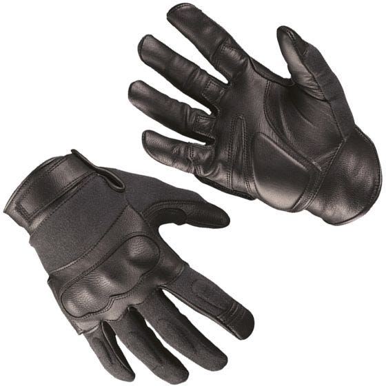 Guantes tácticos Mil-Tec de cuero y Kevlar en negro
