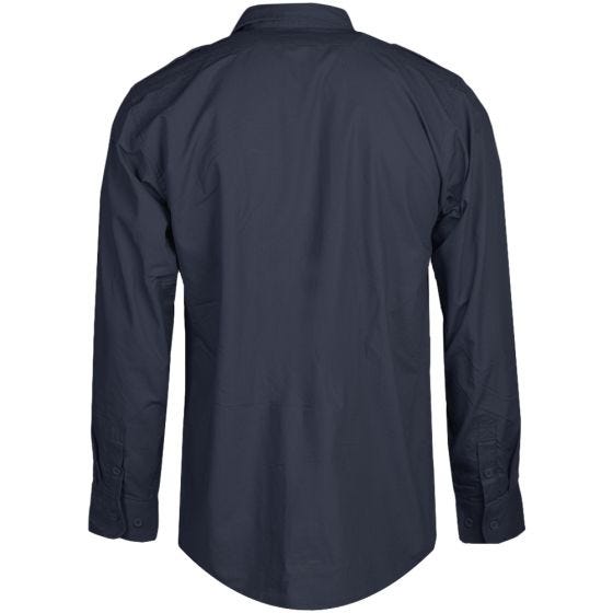 Camisa de manga larga Mil-Tec de tejido RipStop en Navy Blue