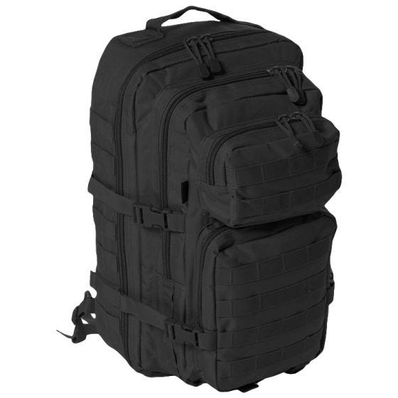 Mochila bandolera de asalto Mil-Tec de tamaño grande en negro