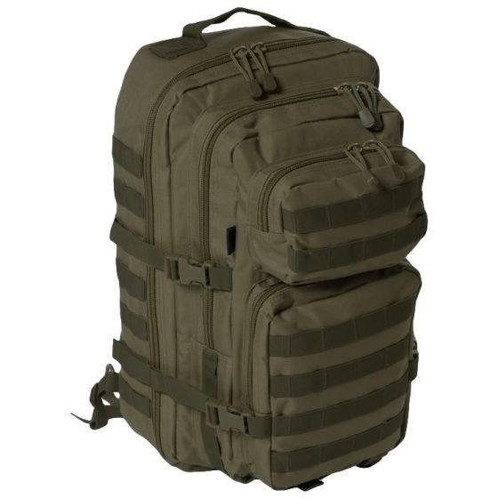 Mochila bandolera de asalto Mil-Tec de tamaño grande en verde oliva