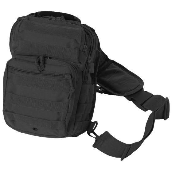 Mochila bandolera de asalto Mil-Tec de tamaño pequeño en negro