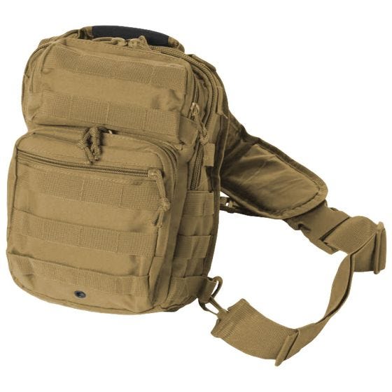 Mochila bandolera de asalto Mil-Tec de tamaño pequeño en Coyote