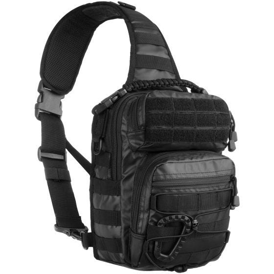 Mochila bandolera de asalto Mil-Tec de tamaño pequeño en Tactical Black