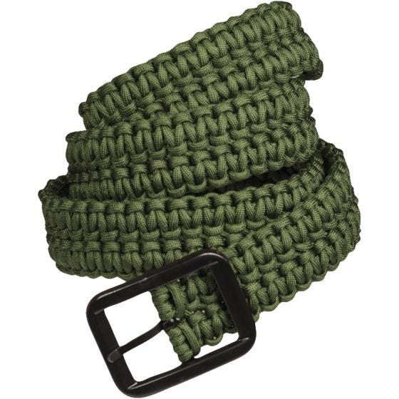 Cinturón de cuerda de paracaídas Mil-Tec en verde oliva