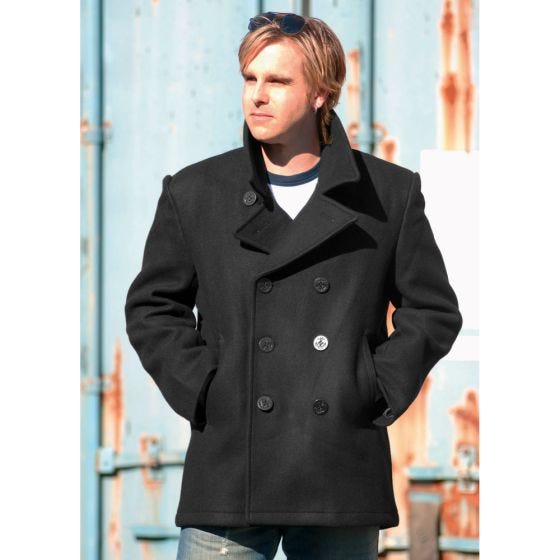 Chaqueta cabán Mil-Tec US Navy en negro