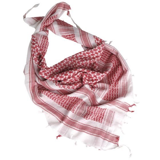 Pañuelo Mil-Tec Shemagh en blanco / rojo
