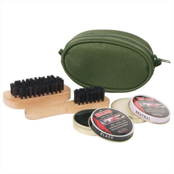 Kit de pulido de zapatos para viaje Mil-Tec