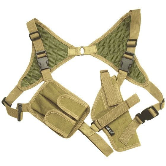 Funda de pistola para el hombro Mil-Tec Cordura en Coyote