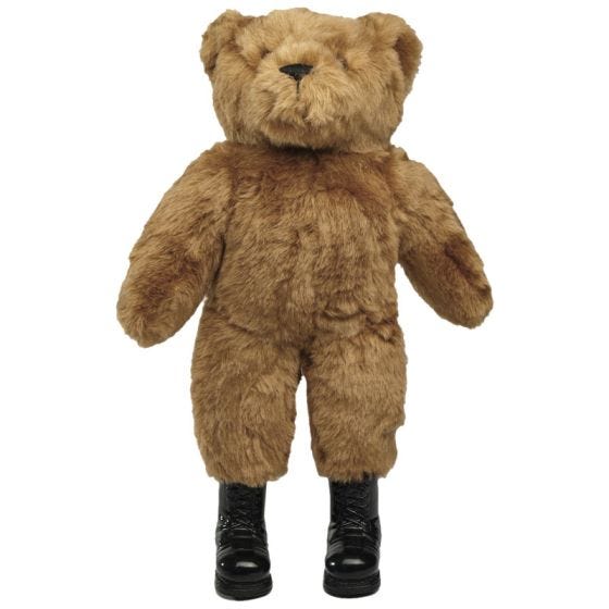 Oso de peluche con botas Mil-Tec de tamaño grande