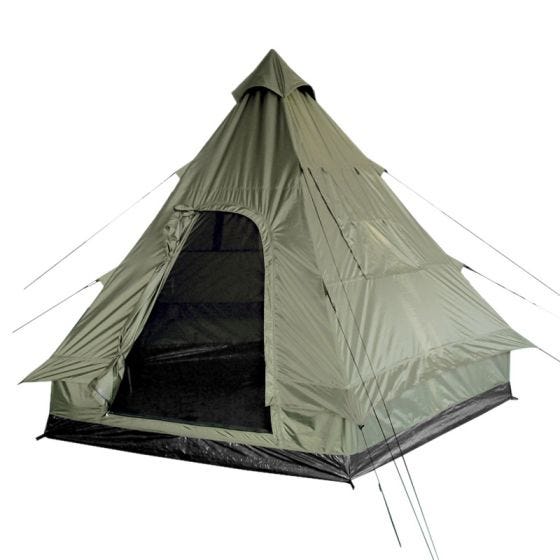 Tienda de campaña con forma de pirámide Mil-Tec Tipi en verde oliva
