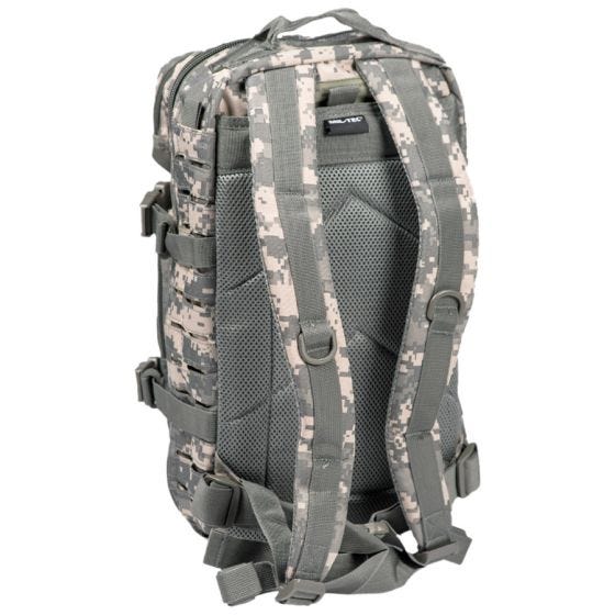 Mochila de asalto cortada a láser Mil-Tec US de tamaño pequeño en ACU Digital