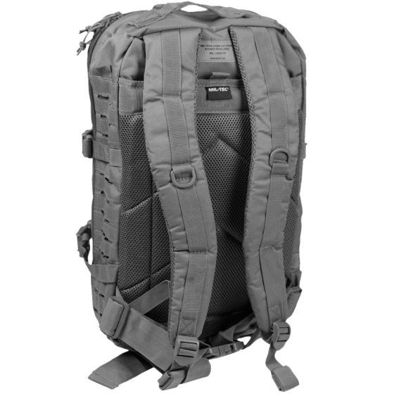 Mochila de asalto con sistema MOLLE Laser Cut Mil-Tec US de tamaño grande en Urban Grey