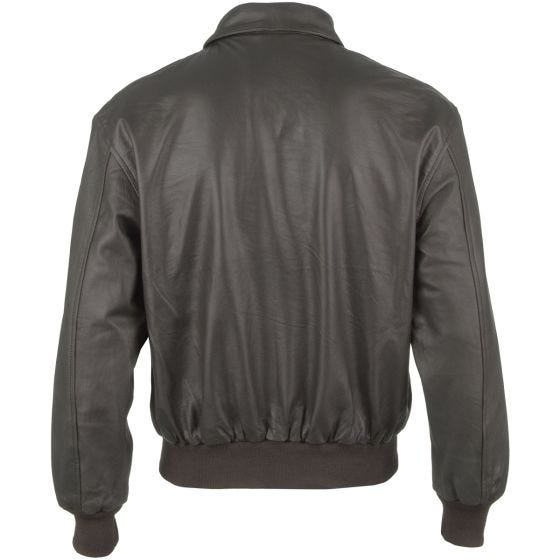 Chaqueta de aviador Mil-Tec A-2 de cuero en marrón