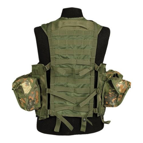 Chaleco táctico Mil-Tec con sistema modular en Flecktarn