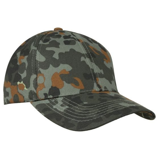 Gorra de béisbol Mil-Tec con banda de plástico en Flecktarn