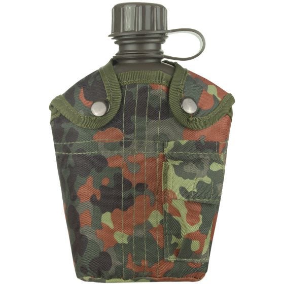 Cantimplora de 1 litro con funda Mil-Tec en Flecktarn