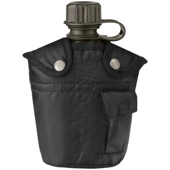 Cantimplora de 1 litro con funda Mil-Tec en negro