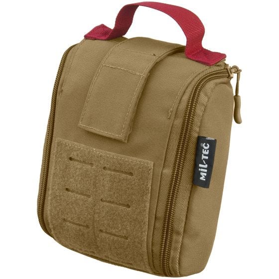 Bolsa cortada a láser Mil-Tec IFAK para kit de primeros auxilios en Dark Coyote
