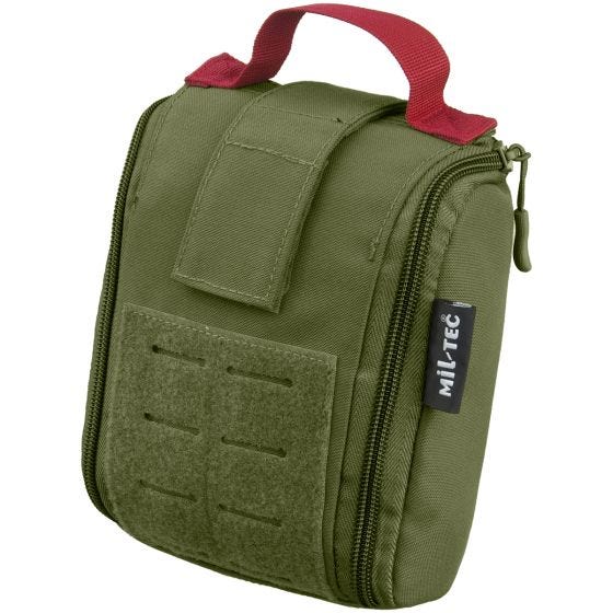 Bolsa cortada a láser Mil-Tec IFAK para kit de primeros auxilios en verde oliva