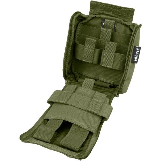 Bolsa cortada a láser Mil-Tec IFAK para kit de primeros auxilios en verde oliva