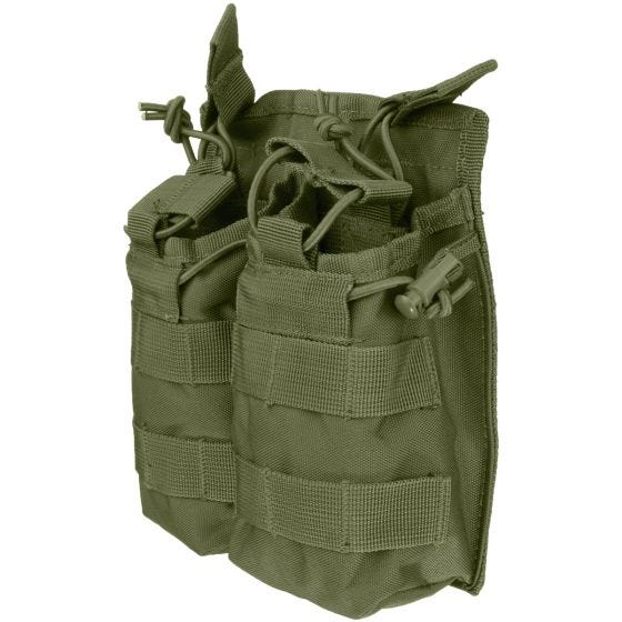Portacargador doble con abertura superior Mil-Tec en verde oliva
