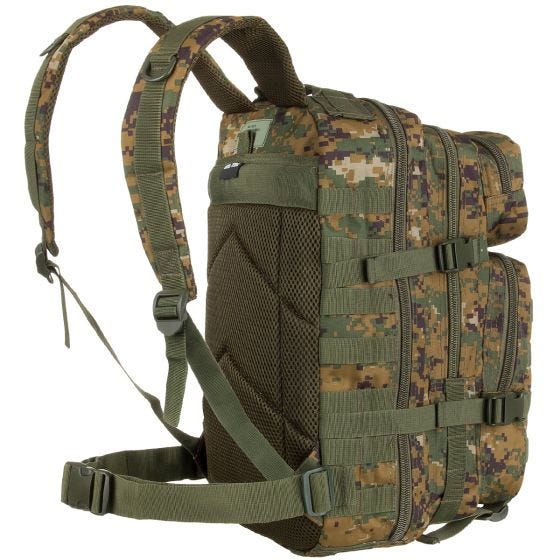 Mochila de asalto con sistema MOLLE Mil-Tec US de tamaño pequeño en Digital Woodland