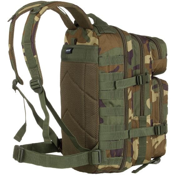 Mochila de asalto con sistema MOLLE Mil-Tec US de tamaño pequeño en Woodland