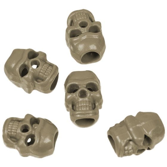 Topes para cordones Mil-Tec Skull en Coyote