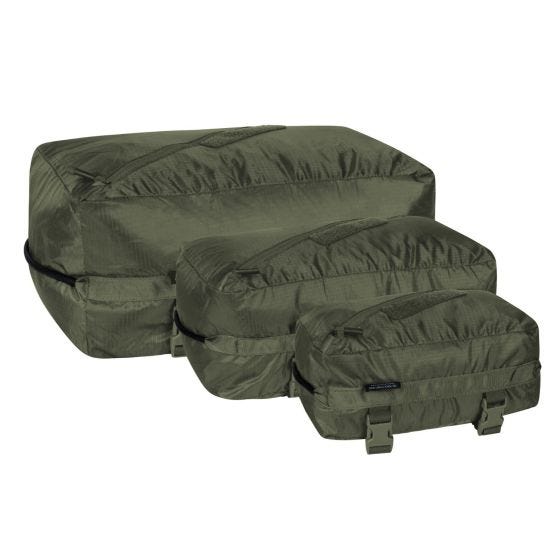 Set de bolsas Helikon Pakcell de Ripstop en verde oliva