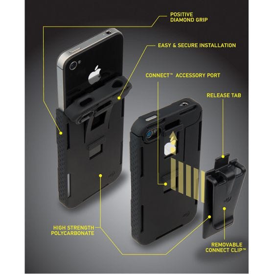 Funda translúcida para iPhone 4/4S Nite Ize Connect en rosa