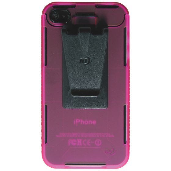 Funda translúcida para iPhone 4/4S Nite Ize Connect en rosa