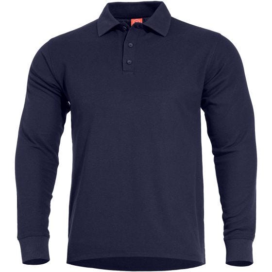 Polo de manga larga Pentagon Aniketos en Navy Blue