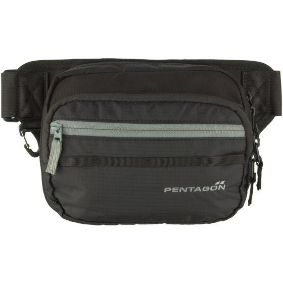 Riñonera fina Pentagon Runner en negro