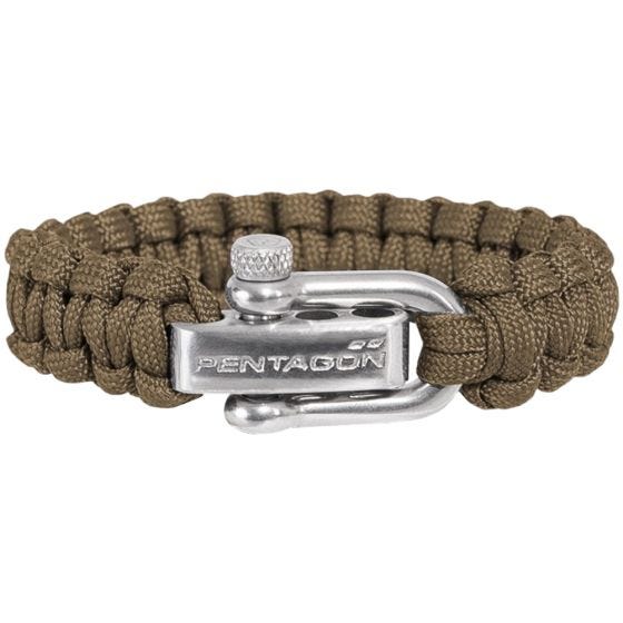 Brazalete de supervivencia Pentagon en Coyote