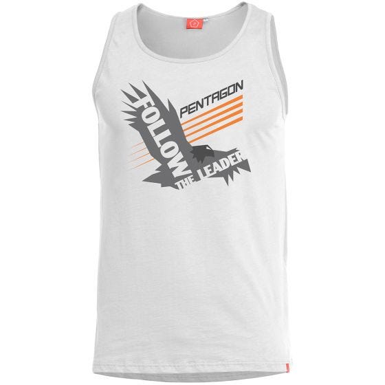 Camiseta sin mangas Pentagon Astir Follow the leader en blanco