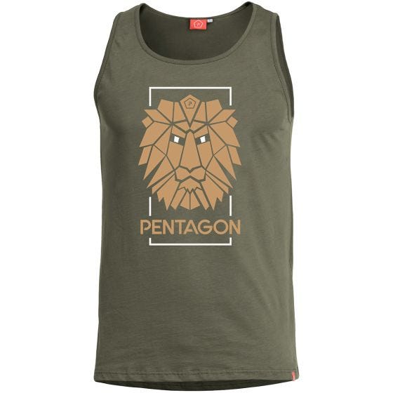 Camiseta sin mangas Pentagon Astir Lion en verde oliva