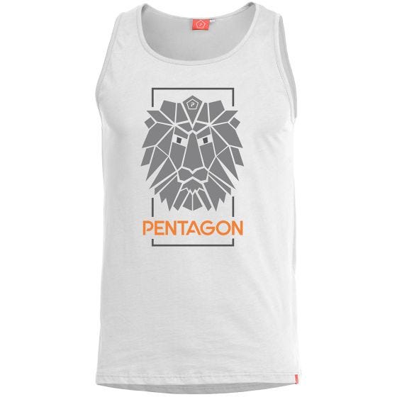 Camiseta sin mangas Pentagon Astir Lion en blanco