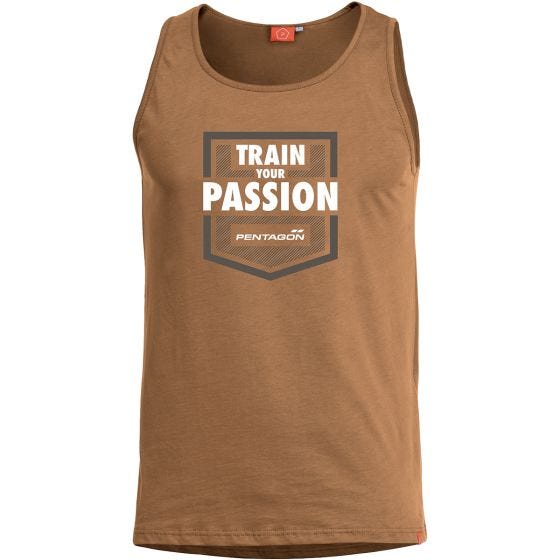 Camiseta sin mangas Pentagon Astir Train your passion en Coyote