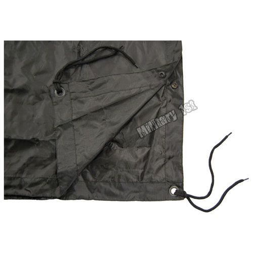 Poncho impermeable de Ripstop en negro