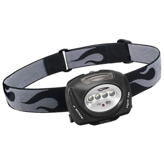 Linterna frontal Princeton Tec Quad con carcasa en negro