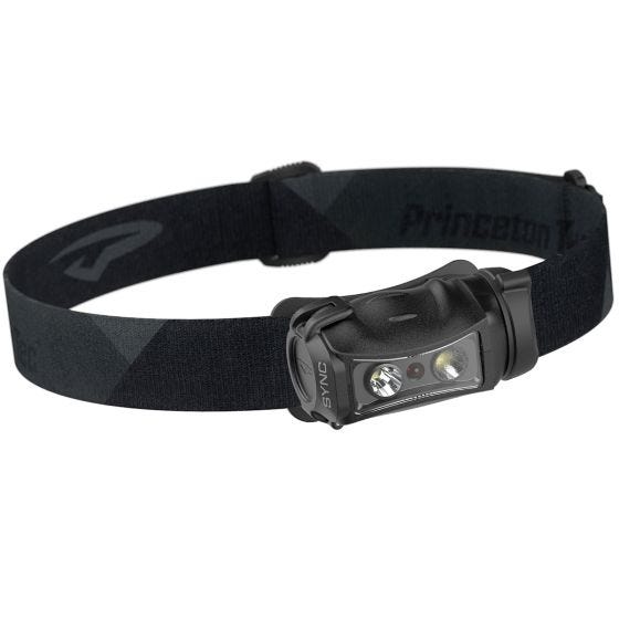 Linterna frontal Princeton Tec Sync LED con carcasa en negro/gris oscuro