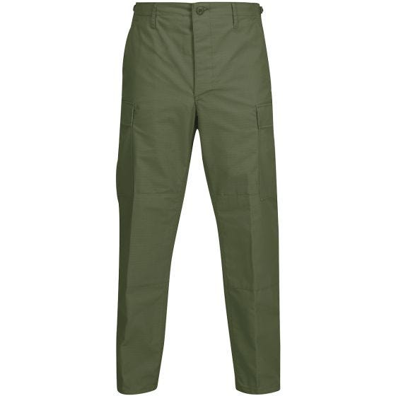 Pantalones de Ripstop de polialgodón Propper BDU con bragueta abotonada en verde oliva