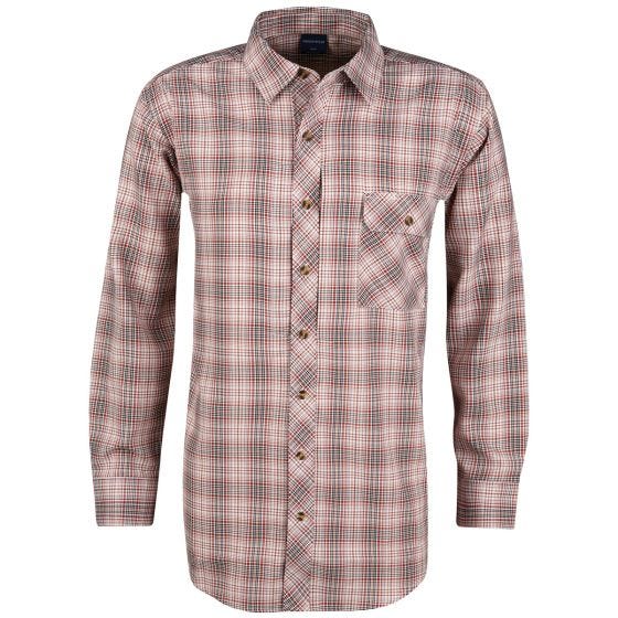 Camisa abotonada de manga larga Propper Covert en Barn Red Plaid